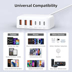 6 in 1 USB Charger, 50% Smaller Charging Station - Image 2