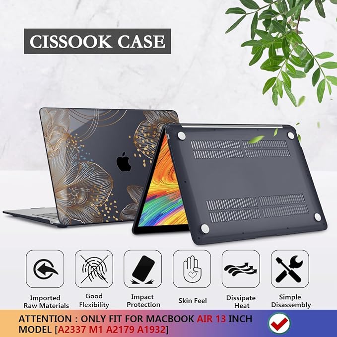 CISSOOK for MacBook Air 13 inch Case 2021 2020 2019 2018 Model M1 A2337 A2179 - Image 6