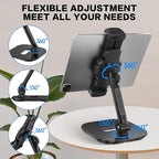 AboveTEK Upgraded Desktop Tablet Stand, 360° Swivel Tablet & Phone Desk Mount - Image 7