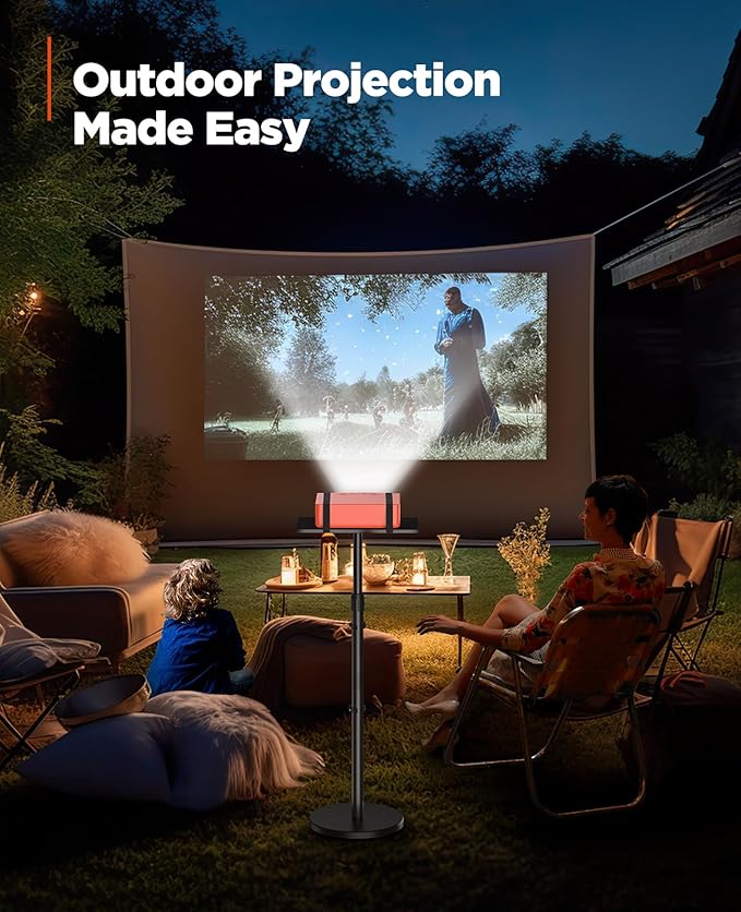 AMADA HOMEFURNISHING Height Adjustable Projector Stand 32"-47", Projector Floor - Image 7