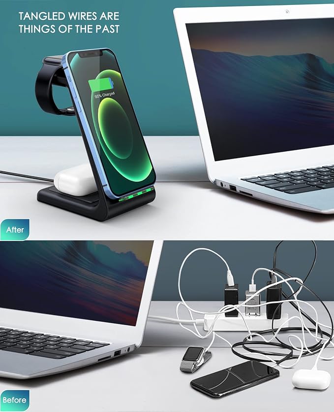 3 in 1 Wireless Charging Station, 2025 Upgraded Fast Desk Charger Station - Image 6