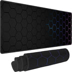 Hexagon Honeycomb Large Mouse Pad, Gaming Keyboard Desk Pad, Extended Mouse Mat by BAHDSISFA