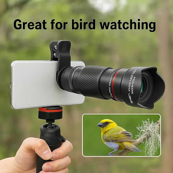 40X Telephoto Lens with Tripod for iPhone Android Phones, 2-in-1 Mobile Phone - Image 6