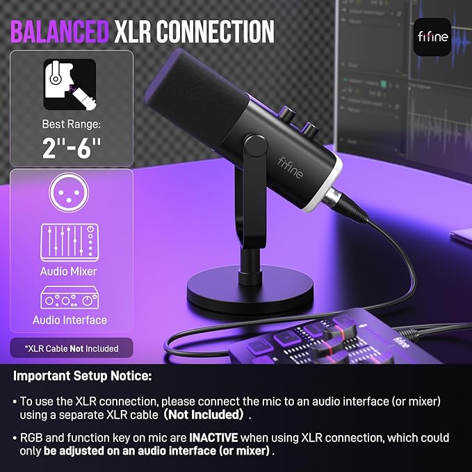 FIFINE USB/XLR Dynamic Microphone - Image 6