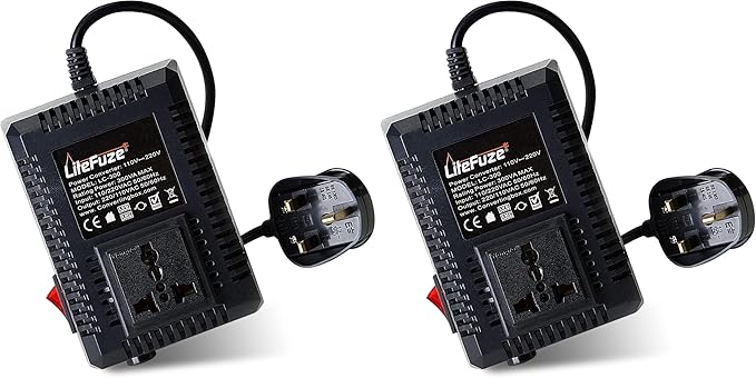 LiteFuze 300 Watt Step Up/Step Down Travel Voltage Converter, 220/110v to by LiteFuzeBrand