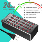 100w 24 Port, USB Fast Charging Station, Travel Desktop USB Rapid Charger - Image 6