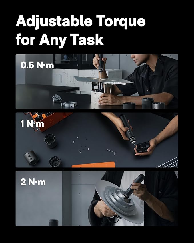 HOTO PixelDrive Electric Screwdriver, Smart Display, 6 Torque Settings - Image 5
