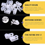 Swpeet 120 Pack White 1/4 Inch Nylon Plastic R-Type Cable Clips Clamp Kit - Image 3