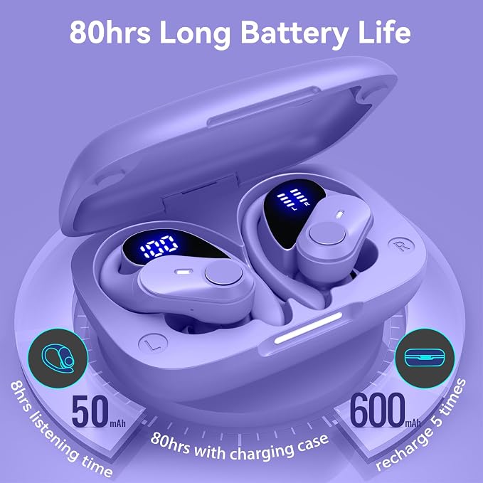 GOLREX Active Noise Cancelling Ear Buds Wireless Earbuds Bluetooth Headphones - Image 3