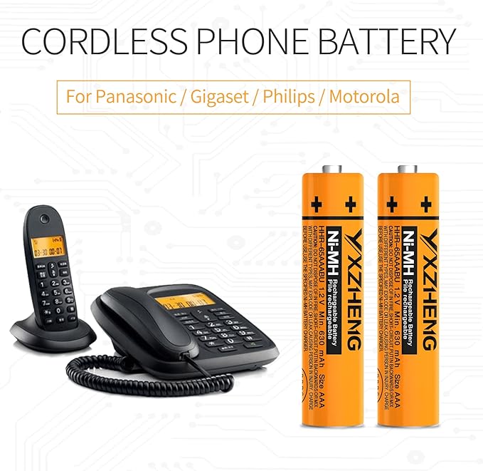 AAA Battery 8PCS 1.2V 630mAh NI-MH Rechargeable HHR-65AAABU - Image 4