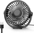 USB Desk Fan, 5 Inch Mini Portable, 3 Speeds Strong Airflow Personal Desktop by Edvision