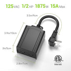 BN-LINK 24 Hour Heavy Duty Mechanical Timer, Outdoor Timer Outlet Waterproof - Image 7