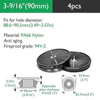 4PCS Cable Grommets, 3-9/16" Desk Hole Cover Petal Shaped Buckle Type Nylon - Image 9