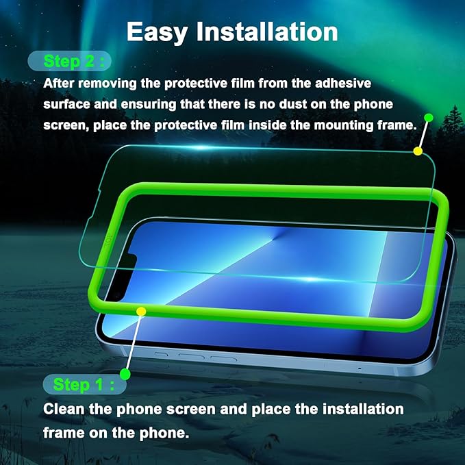 Blue Light Screen Protector for iPhone 16e iPhone 13 iPhone 13 Pro & iPhone 14 - Image 7