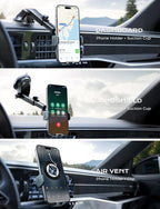 Wireless Car Charger, 15W Fast Charging Auto Clamping Car Charger Phone Mount - Image 2