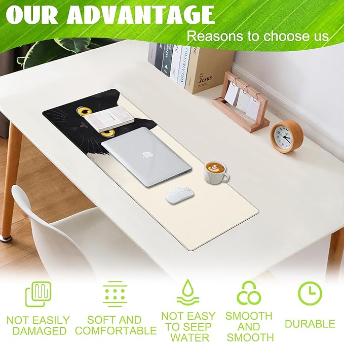 Desk Pad, Cute Cat Large Gaming Mouse Pad - Image 4