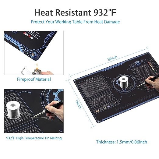 KooMall 24x16 Inch Anti Static Rubber Mat Kit - Image 6