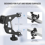 NEEWER 22" Magic Arm w Desk C Clamp, Overhead Camera Mount - Image 4