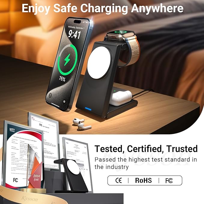 Foldable 3 in 1 Charging Station - Image 3