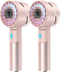 2PCS Handheld Fan, Mini Small Portable Turbo Fan, Rechargeable by Lepwings