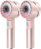 2PCS Handheld Fan, Mini Small Portable Turbo Fan, Rechargeable by Lepwings