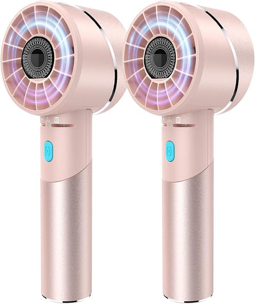 2PCS Handheld Fan, Mini Small Portable Turbo Fan, Rechargeable by Lepwings