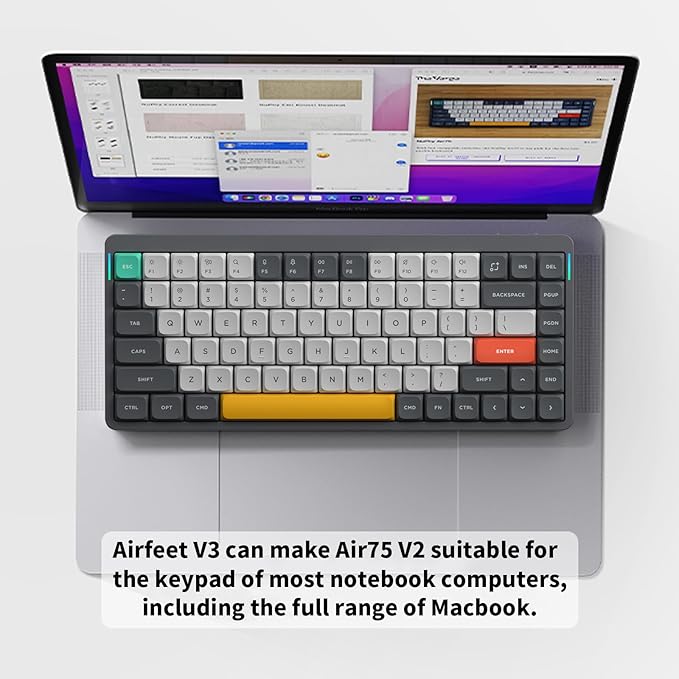 nuphy Air75 V2 Portable 75% Mechanical Keyboard, Wireless Keyboard, Supports - Image 6