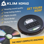 KLIM Nomad - Portable CD Player - with Headphones - Radio FM - Compatible MP3 - Image 2
