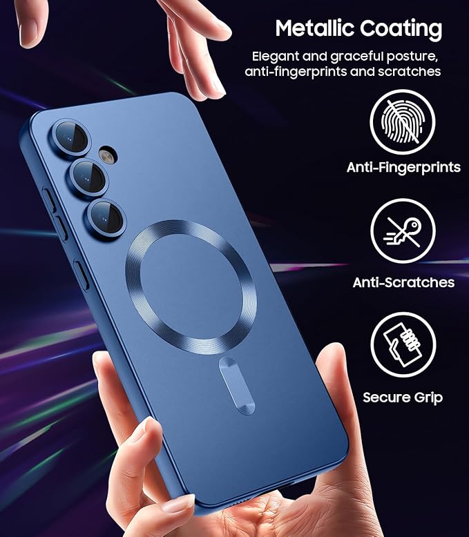 Magnetic for Samsung Galaxy S24 Case Slim Soft Silicone Bumper Shockproof - Image 6