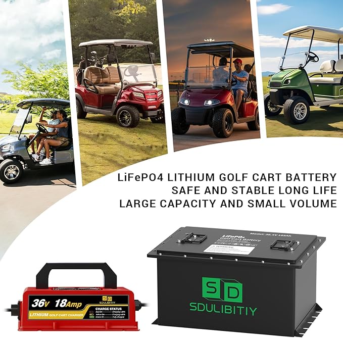 36V 105Ah LiFePO4 Golf Cart Battery, Built-in Smart 200A BMS, - Image 5