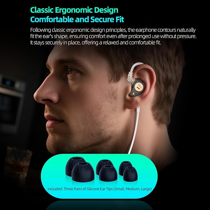 KZ Taurus in Ear Monitor Headphones, Horizontal 2DD Gaming IEM Earbuds Wired in - Image 7