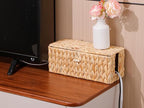 Cable Management Box, Hand-Woven Water Hyacinth Decorative Cord Organizer - Image 3