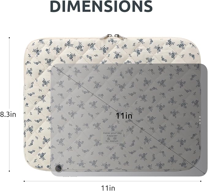 Puffy Laptop Sleeve 13-15.6 Inch Cute Quilted Laptop Protective Case Padded - Image 8