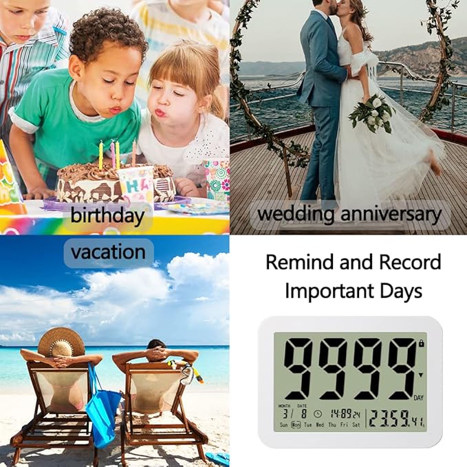 Digital Countdown Days Timer Clock- 9999 Days Count Down Timer - Image 6