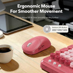 Wireless Keyboard and Mouse Combo, Cute Full-Size Typewriter-Style Keyboard - Image 6