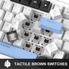 MageGee 75% Mechanical Gaming Keyboard, Compact Blue Backlit Wired Gaming - Image 3