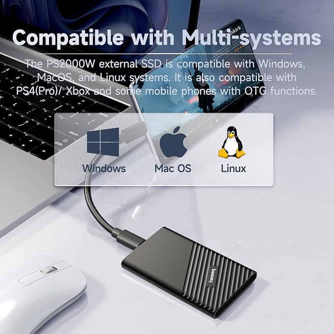 fanxiang 500GB External SSD Portable, USB C External Solid State Drive External - Image 3