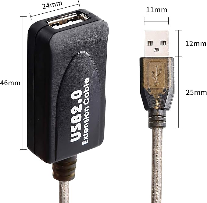 LDKCOK USB 2.0 Type A Male to A Female Active Repeater Extension Cable 30ft - Image 2