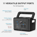 Portable Power Station 600W, Powkey 296Wh Battery Backup - Image 3