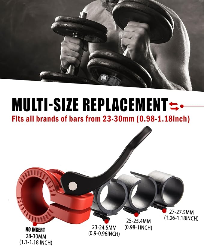 Mini Barbell Clips 1 inch I Multi-Size Adjustable Barbell Collar I 1 inch - Image 2