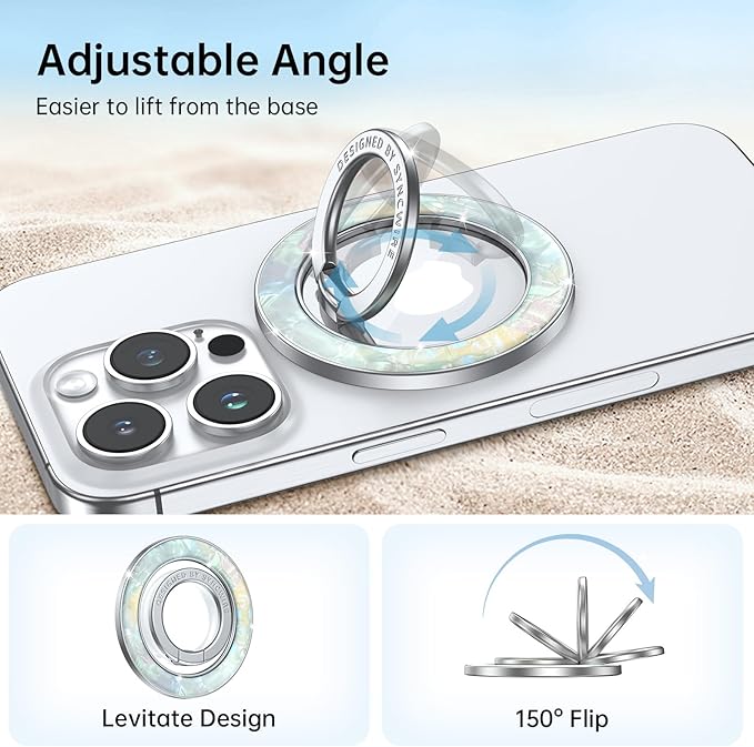 Syncwire Magnetic Phone Grip for MagSafe, Colorful Shell Magnetic Phone Ring - Image 3