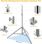 9.2 x 10 Ft Stainless Steel Backdrop Stand Heavy Duty, MSKIRA Adjustable - Image 5