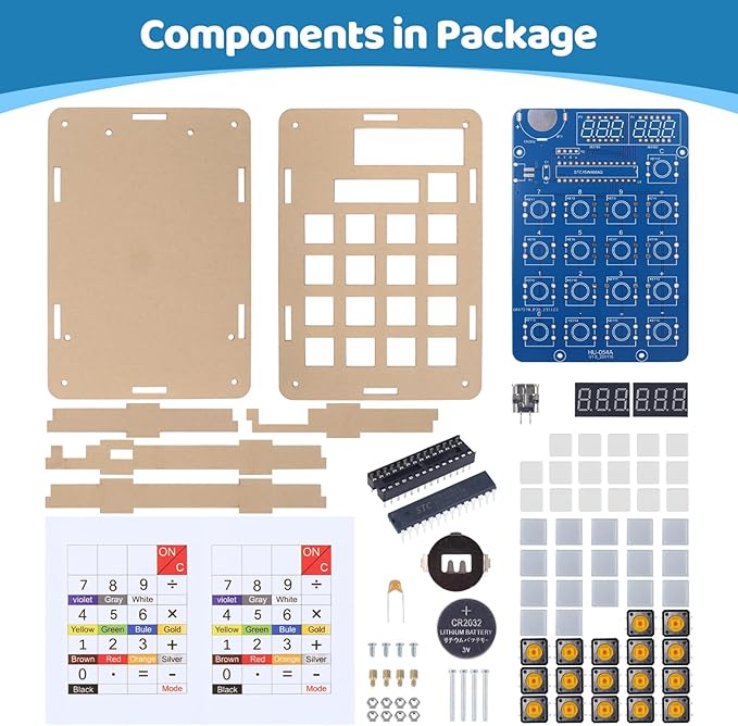 MiOYOOW 6-Digit DIY Calculator Kit, USB/Battery Powered Calculator Soldering - Image 2