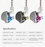 KZ ZSN Pro Dual Drivers 1BA 1DD in Ear Earphones HiFi Power Bass Earbuds - Image 7