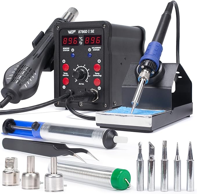 WEP 8786D-I SE Hot Air Soldering Iron Station Kit 2-IN-1 by WEPTOOLS