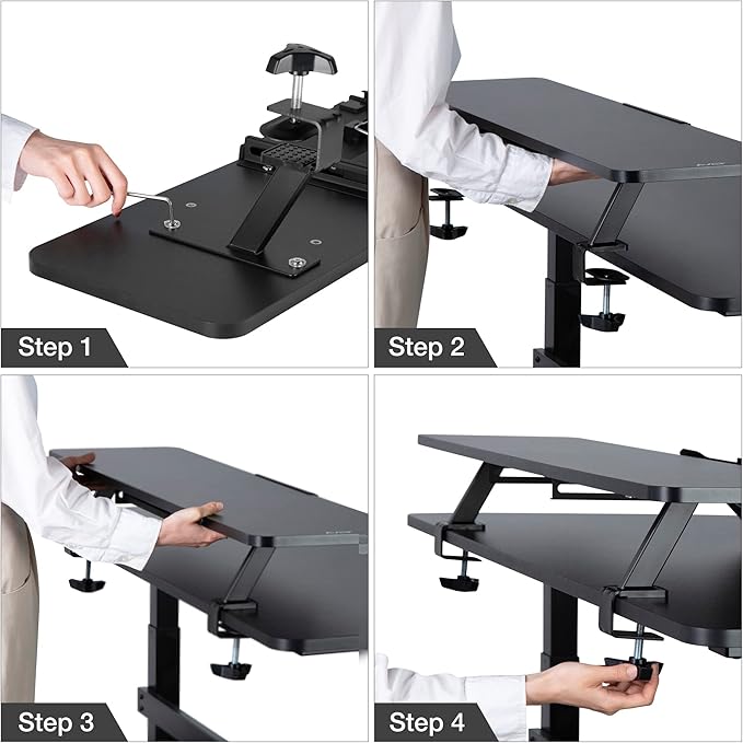 AVLT Clamp Desk Shelf Dual 32" Monitor Riser - Image 5