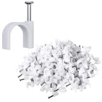 200 Pack Nail in Cable Clips Ethernet Cable Nails Tacks Clips 7mm by Darller