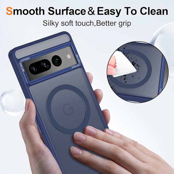 Magnetic for Google Pixel 7 Pro Case, Shockproof Slim Translucent Matte - Image 5