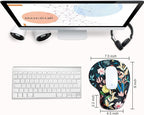 JIKIOU Mouse Pad, 2 Pack Ergonomic Mouse Pads - Image 2