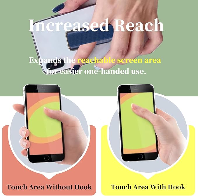 Phone Grip Strap Holder, 4 Pack Adhesive Flat Cellphone Stand Handle Kickstand - Image 4